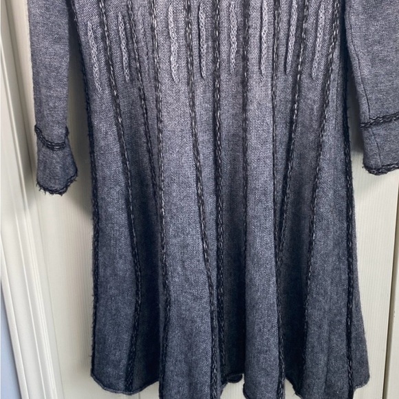 Joseph Ribkoff Gray Alpaca Wool Blend Coatigan | Shawl Collar | Size 12 - Picture 4 of 11